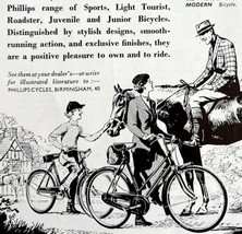 Phillips Bicycles Birmingham 1952 Advertisement UK Import Quality Bikes DWII8 - £15.65 GBP