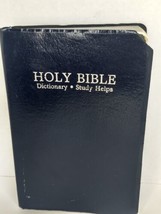 Vtg 1989 HOLY BIBLE Red Letter King James Version Dictionary Study Helps - £5.56 GBP