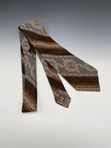 Vintage SUPERBA Men&#39;s Neck Tie DACRON Disco 1960&#39;s Classic Brown - $433.14 MXN