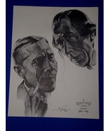 George Arliss Academy Award Oscar Portrait Print Vintage 1962 Volpe Disr... - $227.89 MXN