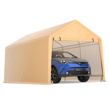 10.5 x 17 FT Heavy Duty Carport Canopy Portable Garage Shelter Steel Frame - £382.76 GBP