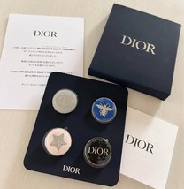 Christian Dior pin badge set batch brooch bee novelty 2.5cm set of 4 - £83.46 GBP