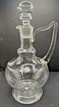 Vintage Etched Clear Glass Wine Decanter Bottle - $460.96 MXN