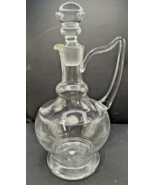 Vintage Etched Clear Glass Wine Decanter Bottle - $24.75