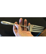 Holmes &amp; Edwards ROMANCE SERVING FORK Silver plated Vtg IS - $9.41