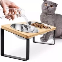 Elevated Cat Bowls Raised Cat Bowls for Indoor Cats Cat Bowls Elevated S... - $12.75