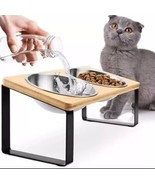 Elevated Cat Bowls Raised Cat Bowls for Indoor Cats Cat Bowls Elevated S... - $17.57 CAD