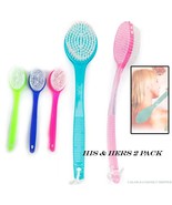 2 Pack Bath Brush Exfoliating Scrubber Shower Brush His and Hers Soft Br... - $13.50 CAD