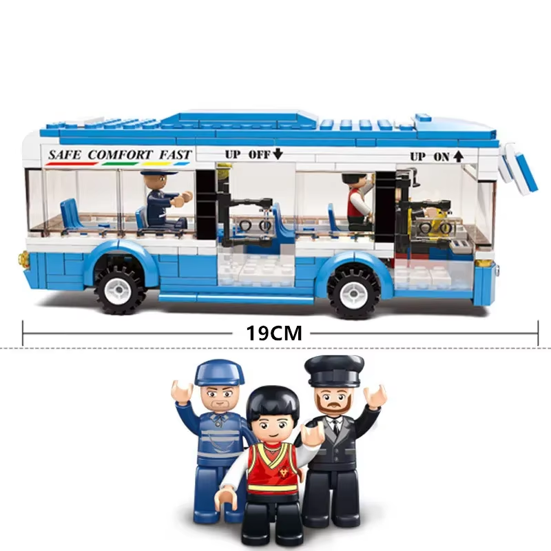 New 238PCS City Single Decker Express Bus Car Model Building Blocks Toys - $16.99
