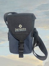Samsonite Worldproof Camera Bag With Shoulder Strap Black/Blue Nice Used Cond. - £8.78 GBP