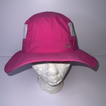 Columbia Pink Full Brim Sun Hat Youth Vented One Size - £11.84 GBP