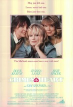 Crimes of the Heart Original 1986 Vintage One Sheet Poster - £222.97 GBP