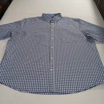 Classic Collection Regular Fit Men's Blue & White Check Button-Down Shirt Sz 3XL image 12