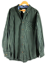 Field &amp; Stream Shirt Size XL Mens Button Down Green Black Check Plaid Cotton - $37.15