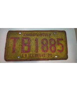 1970 Illinois Land Of Lincoln Yellow And Red License Plate TB1885 - £12.62 GBP