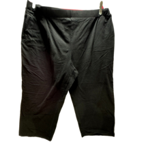 Terra and Sky Capri Pants Black Jersey Knit Casual Size 1X 16W 18W Pockets - £11.39 GBP