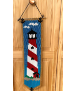 Vintage Beaded Wall Hanging  Light House decor - £11.59 GBP