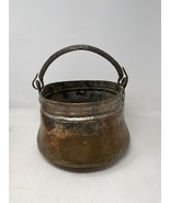 Antique Primitive Dovetail Seam Hammered Copper Pot Cauldron Kettle Crud... - $249.99