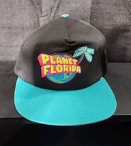 Planet Florida Palm Tree Globe Flintstone Looking Style Vintage Snapback... - $23.99