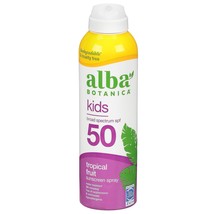 Alba Botanica Kids Sunscreen Spray for Face and Body, Tropical Fruit, Broad Spec - £15.14 GBP