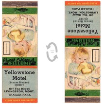 Vintage Matchbook Cover Yellowstone Motel Livingstone MT 1950s trailer park - £7.72 GBP