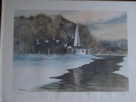 Phil Sealy Ltd Ed Signed Print of Neenah, WI Lighthouse - £23.17 GBP