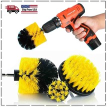 3Pcs/Set Power Scrubber Cleaning Drill Brush Tile Grout Tools Tub Cleaner Combo - £12.87 GBP