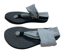 Rampage Women&#39;s Rebecky Flat Thong Sandal with Fabric Upper Grey Jersey 7 - £14.28 GBP