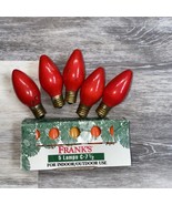 Lot Of 10 Frank’s Nursery Christmas Tree Bulbs C-7 1/2 Red Vintage Orange - £7.36 GBP