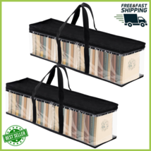 DVD Storage Bags 2 Pack DVD Storage Holder Case Clear PVC Media Holder O... - €19,54 EUR