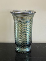 Correia Pulled Feather Iridescent Vase Signed &amp; Numbered VLBKPCL 2.82.7 - £113.81 GBP