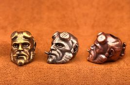 Brass Hellboy Bead, Exquisite Tribal Knife Lanyard Charm - $7.99