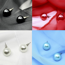Pearl Stud Earrings with Sheer Chiffon Scarf - Classic Vintage Style - Hey Viv  - £14.09 GBP