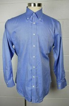 Peter Millar Nanoluxe Blue Cotton Button Front Shirt Ryder Cup Large - £28.16 GBP