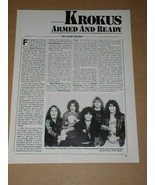 Krokus Hit Parader Magazine Photo Vintage 1983 - $436.96 MXN
