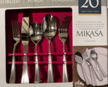 Mikasa Lofton Premium Stainless Steel Forged Satin Flatware Set 20-Piece - £30.86 GBP