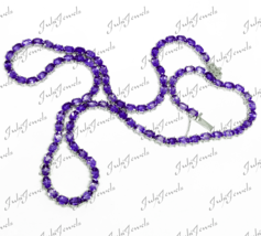 Amethyst Tennis Necklace Oval Chain Necklace 925 Sterling Silver - £201.03 GBP+