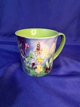 Tinkerbell in Garden Walt Disney World Theme Parks Rare Mug Glitter Auth... - £17.12 GBP