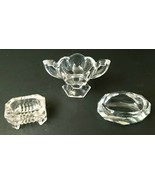 Scalloped Diamond Patterned Salt Cellars Set of 3 Regency Vintage - $12.19