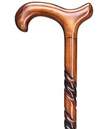 Beautiful Hand Carved Design Wooden  Walking Stick for Old People Men an... - £31.39 GBP