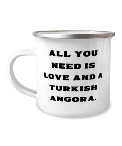 Primary image for Epic Turkish Angora Cat 12oz Camper Mug, All You Need is Love and a, Gifts For C