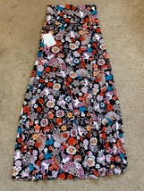 LuLaRoe Maxi Skirt Floral Daisy bird Sz XXS Fit &amp; Flare Foldable Waist S... - £18.09 GBP