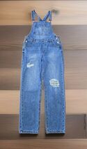 Wallflower Denim Overalls Womens Size Medium Med Blue Stretch Distressed P1 - $22.27