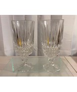 Lot Containing 2 Vintage Cut Glass Wine/Juice Goblets 7.25 Inches Tall - $30.26 CAD