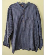 KPC Womens Nepal Cotton Half Button Down Shirt Top Handmade Purple Top S... - $40.24 CAD