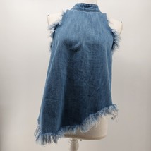 Voge Boutique Size Small 100% Cotton Denim Halterneck top - $14.01