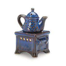 Blue Teapot Stove Oil Warmer - £12.74 GBP