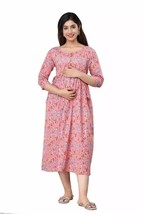 Attractive Pregnant / Maternity Women Kurti Gown Suit Easy baby Feeding Dress - £29.89 GBP