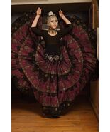 PERSIA PRINT TRIBAL BELLYDANCE ATS AMAZING BEAUTIFUL GYPSY SKIRT 25 YARD... - $2,532.17 MXN