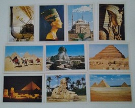 10 Egypt Photo Postcards M-G El-Amal El-Gaded Amon Pyramids Sphinx Nefer... - $59.39
